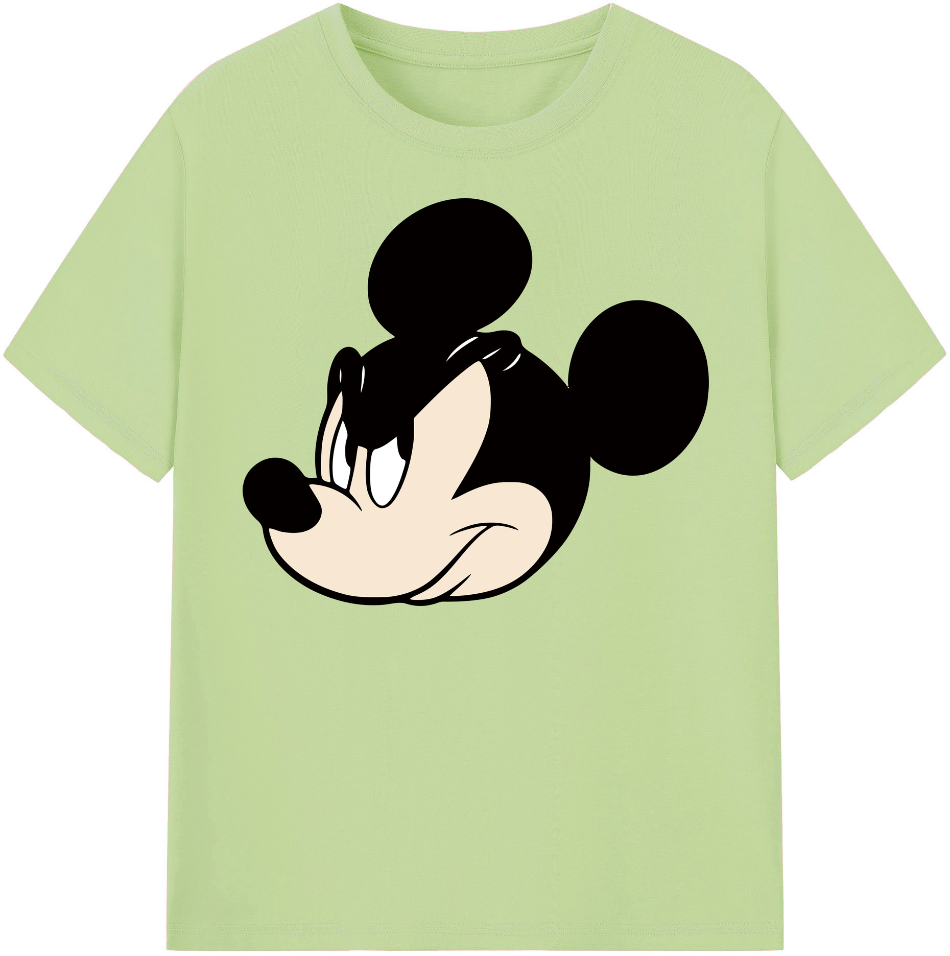 （画像用） ミッキーマウス Mickey Mouse 綿100％半袖Tシャツ（フロントプリント）
